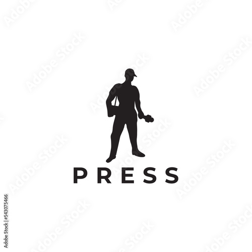 Journalist press news media logo design