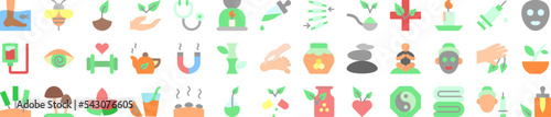 Alternative medicine icons collection vector illustration design