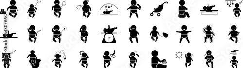 Baby health and medical icons collection vector illustration design