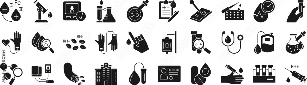 Hematology icons collection vector illustration design Hematology icons collection vector illustration design