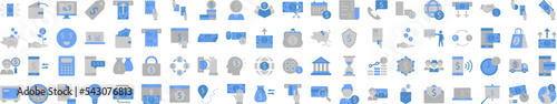 Finance & money ed icons collection vector illustration design