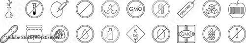 Gmo icons collection vector illustration design