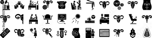 Gynecology icons collection vector illustration design