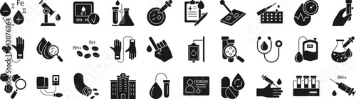 Hematology icons collection vector illustration design