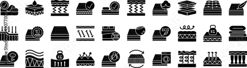 Mattress icons collection vector illustration design