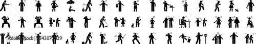 Negative character traits icons collection vector illustration design