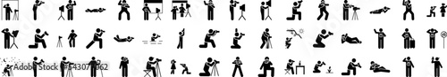 Photographer icons collection vector illustration design