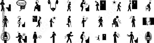 Pain people icons collection vector illustration design