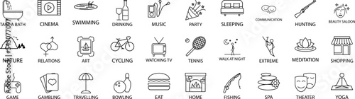 Relaxation icons collection vector illustration design