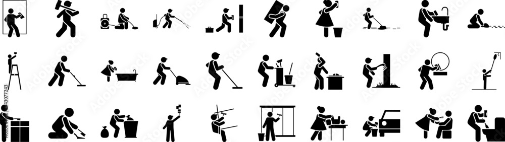 Worker icons collection vector illustration design