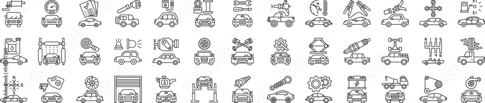 Car repair icons collection vector illustration design Car repair icons collection vector illustration design