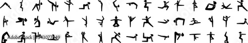 Yoga icons collection vector illustration design