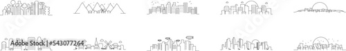 Cityscape icons collection vector illustration design