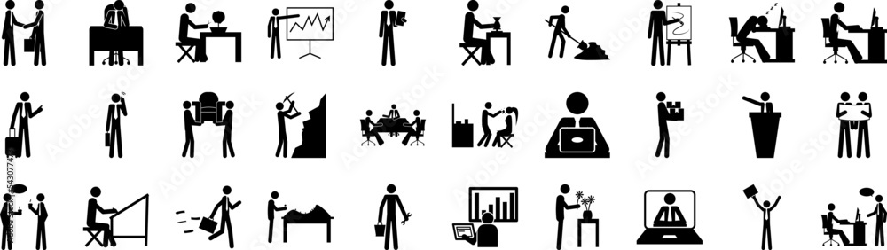 People in work icons collection vector illustration design People in work icons collection vector illustration design