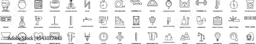Measuring instruments icons collection vector illustration design