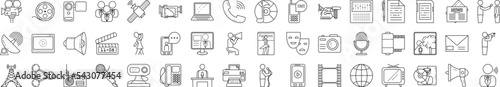 Media icons collection vector illustration design