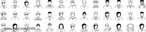 Profession icons collection vector illustration design