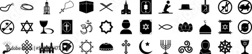 Religion icons collection vector illustration design