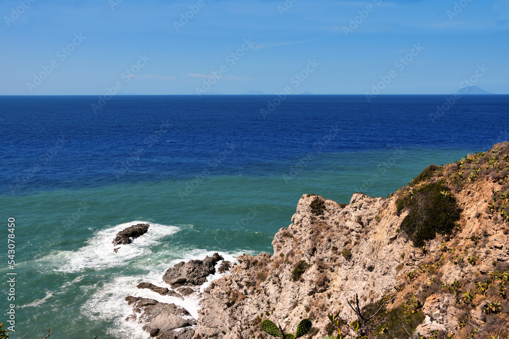 marine views of the coast of Capo Vaticano Calabria Italy