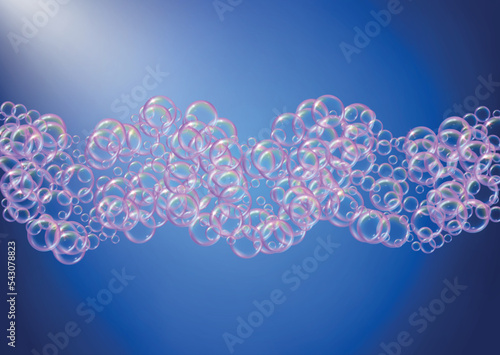 Shampoo bubble. Detergent bath foam, suds and soap for bathtub.