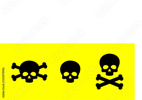 SKULL AND CROSSBONES, POISON ICON, INTERNATIONAL PIRATE SYMBOL