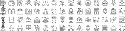Tourism icons collection vector illustration design