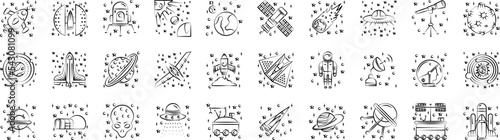 Space icons collection vector illustration design
