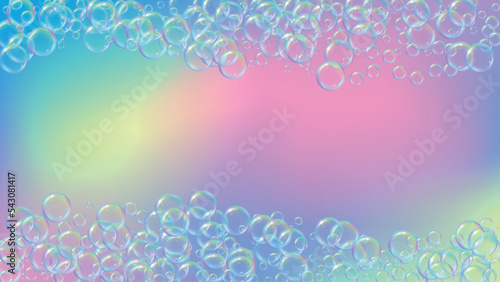 Soap foam. Detergent bath bubble and suds for bathtub. Shampoo.