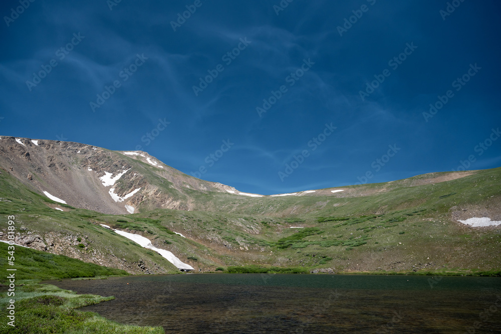 Abstract Clouds On Blue Sky Over Upper Square Lake