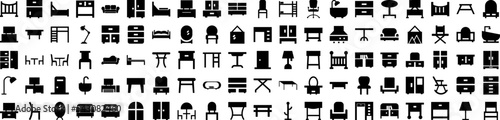 Furniture icons collection vector illustration design
