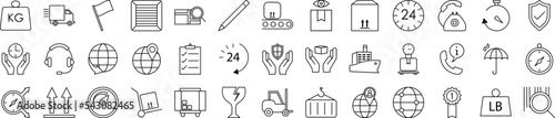 Logistics icons collection vector illustration design