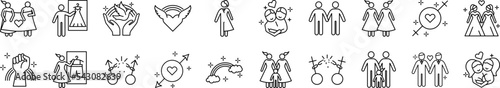 Gender identity icons collection vector illustration design