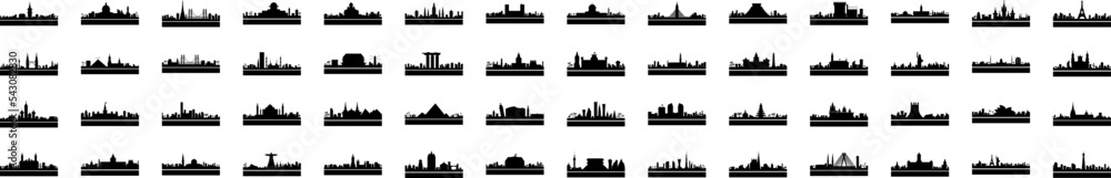 Cities icons collection vector illustration design