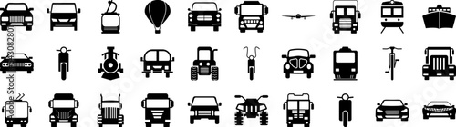 Transport icons collection vector illustration design