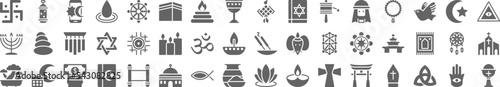 World religiosity icons collection vector illustration design