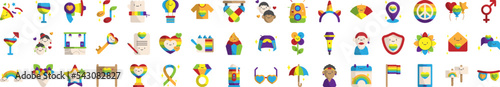 World Pride Day icons collection vector illustration design