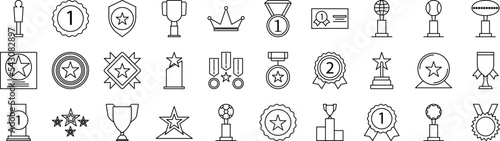 Awards icons collection vector illustration design