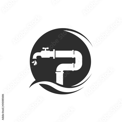plumbing icon vector concept design template
