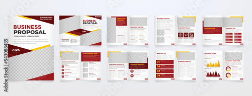minimalist brochure template with modern concept and minimalist layout use for business profile and product catalog