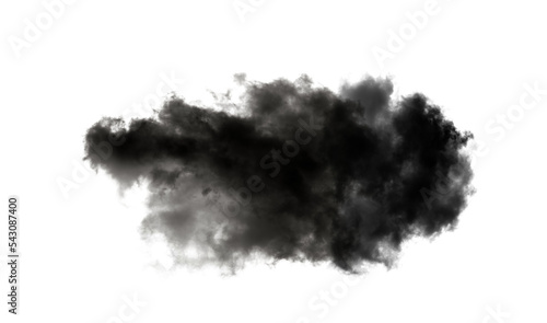 black smoke isolated on  transparent png