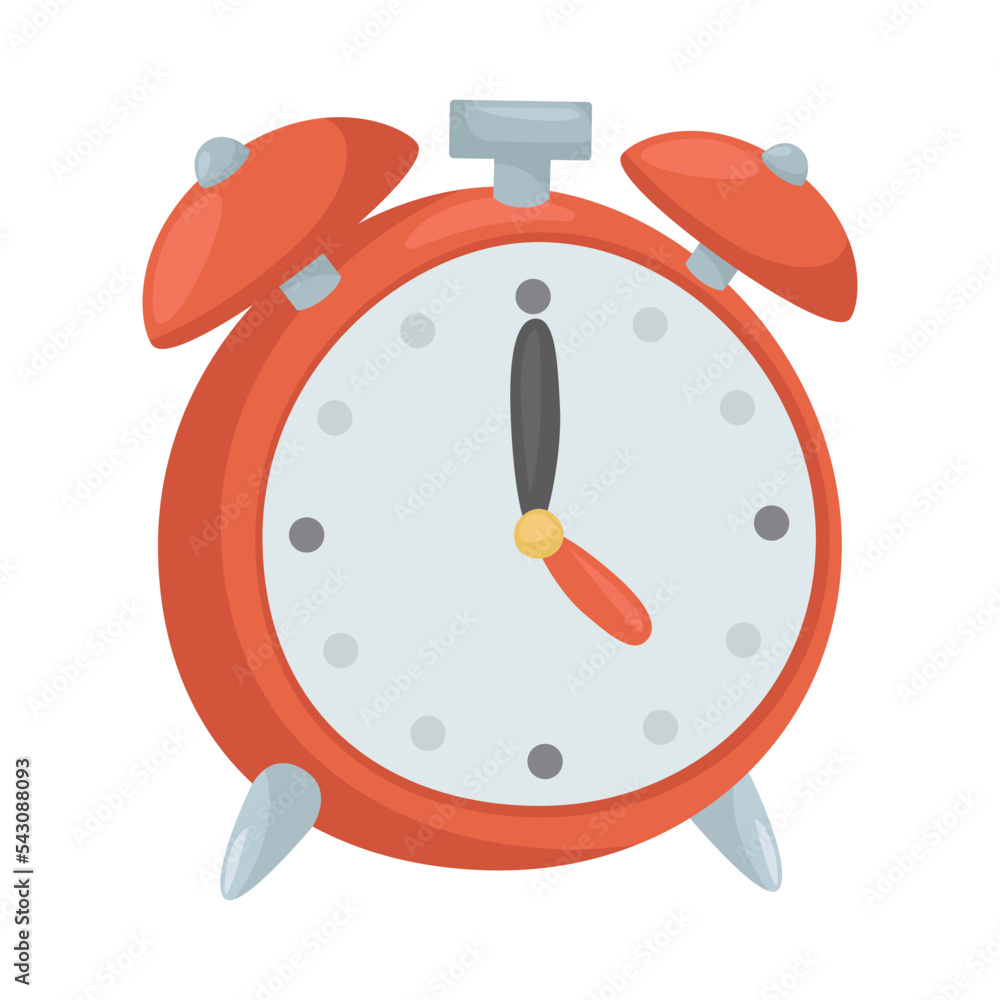 Alarm Sign Emoji Icon Illustration. Clock Vector Symbol Emoticon Design