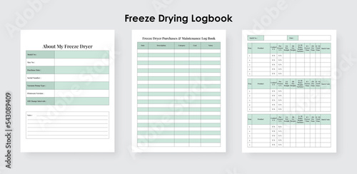 Freeze Dryer Maintenance Log book 