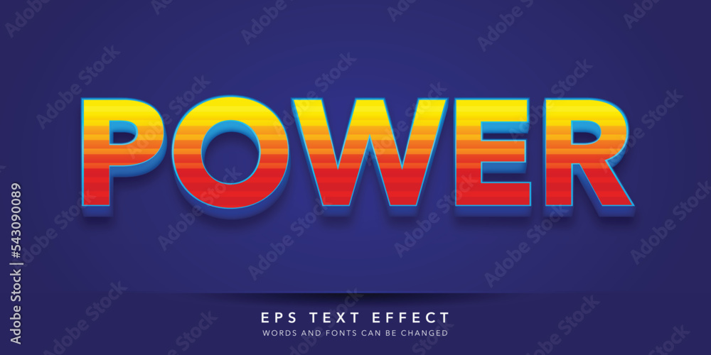power 3d editable text effect