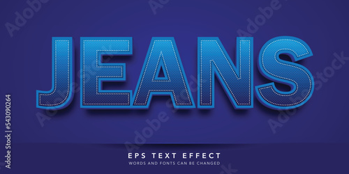 jeans 3d editable text effect