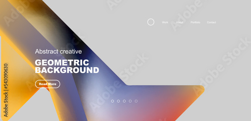 Fluid triangles minimal abstract background. Techno or business concept, pattern for wallpaper, banner, background, landing page