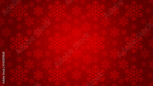 Red snowflake background - christmas design.