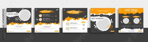 special original food delicious restaurant promotion menu content for social media post banner template.
