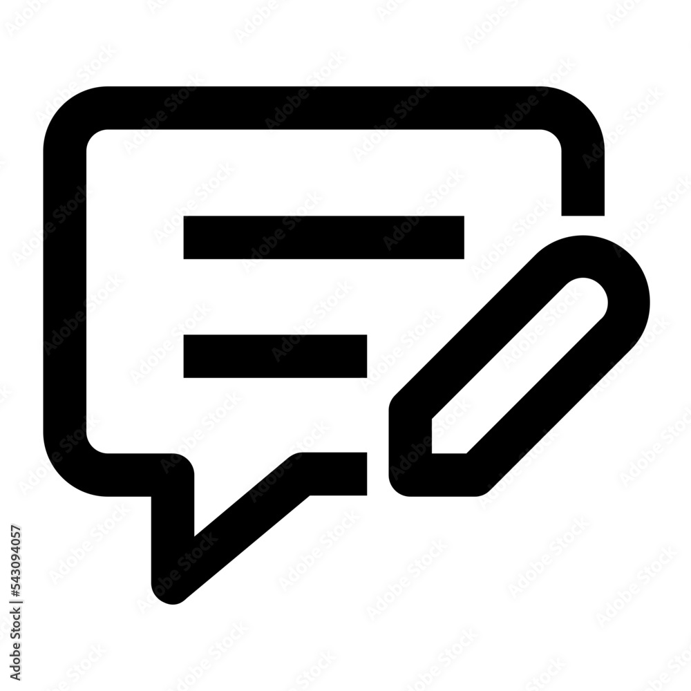 Icon Comment With Style Outline Icon Comment With Style Outline