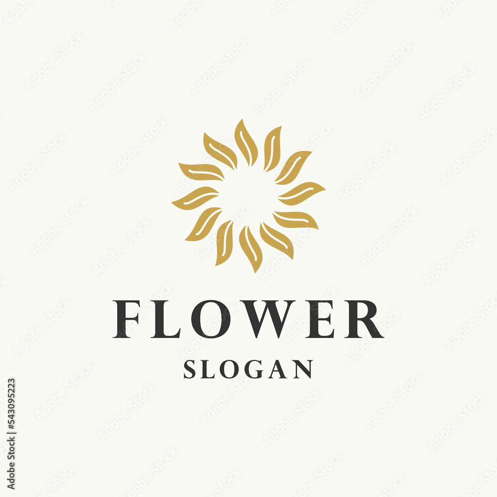 Flower logo template vector illustration design
