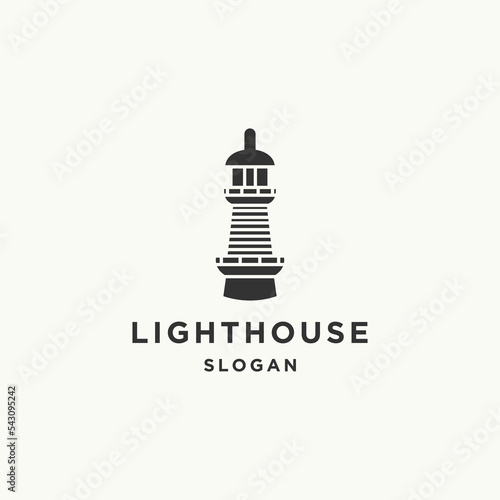 Light house logo template vector illustration design